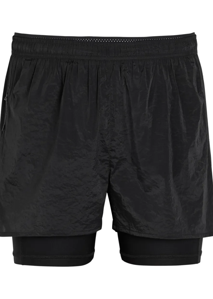 Myles crinkled stretch-nylon run shorts