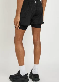 Myles crinkled stretch-nylon run shorts