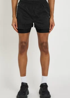Myles crinkled stretch-nylon run shorts