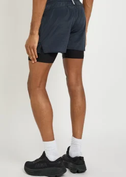 Myles crinkled stretch-nylon run shorts
