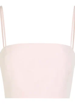 Nadir cropped cotton-poplin top