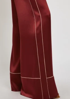 Nael wide-leg satin trousers