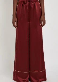Nael wide-leg satin trousers