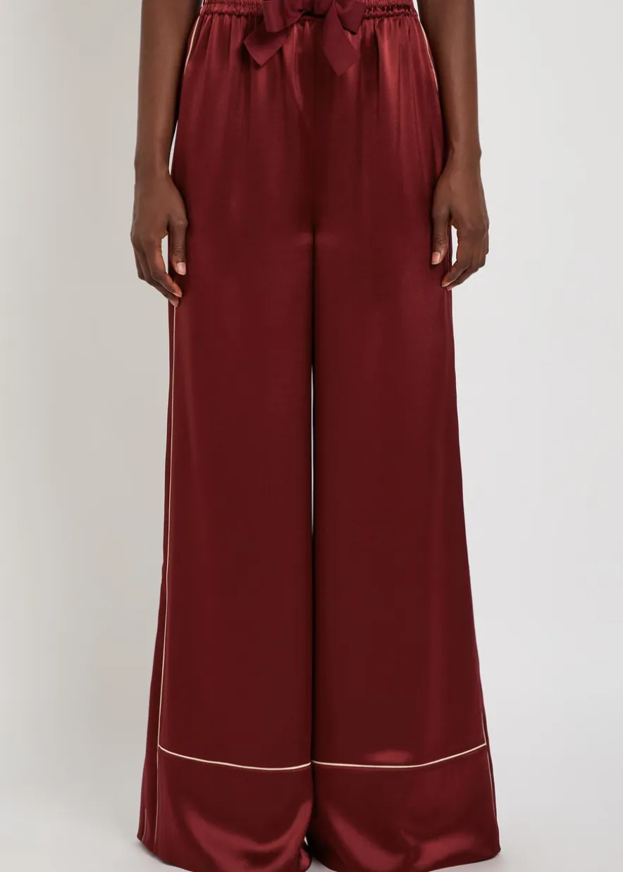 Nael wide-leg satin trousers