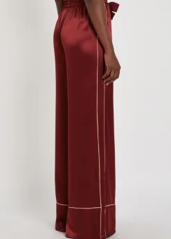 Nael wide-leg satin trousers