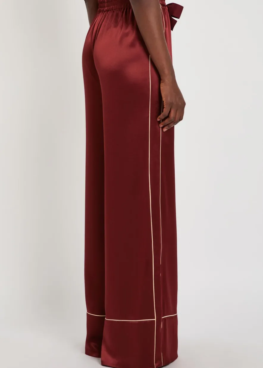Nael wide-leg satin trousers
