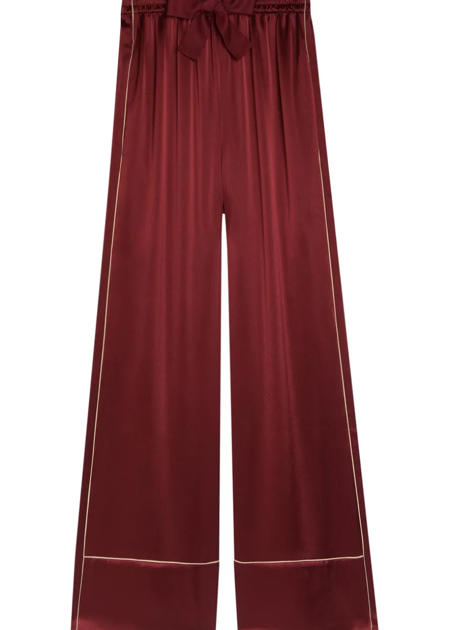 Nael wide-leg satin trousers
