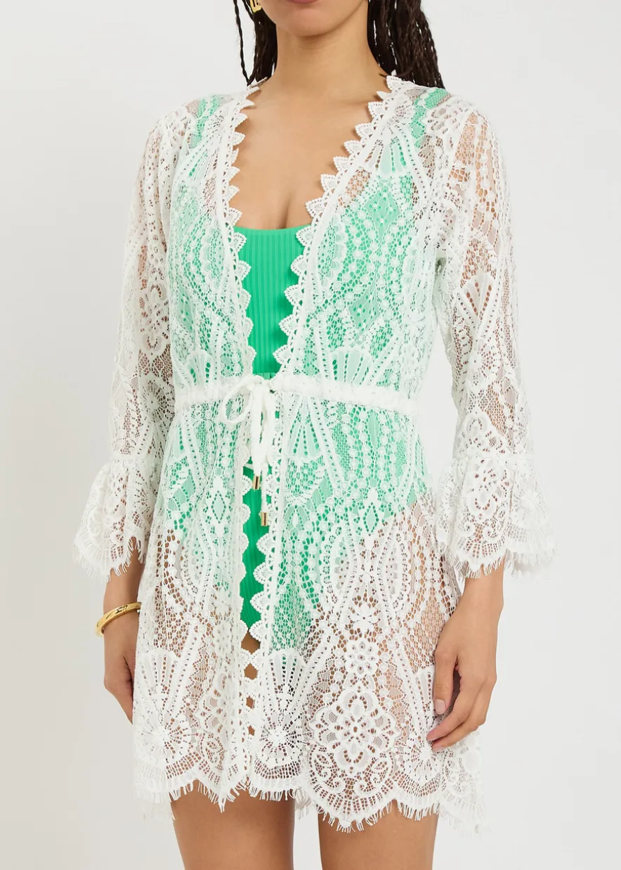 Naia lace cover-up mini dress