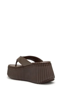 Nama 80 leather wedge thong sandals