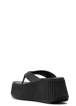 Nama 80 thong leather wedge sandals