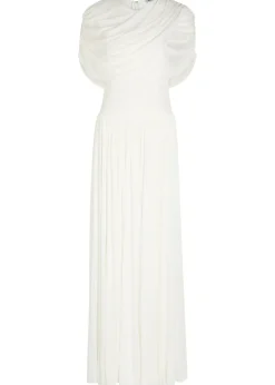 Nancie draped cape-effect jersey maxi dress