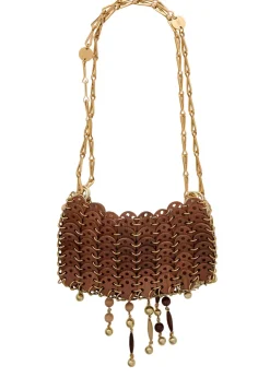 1969 nano disc wooden shoulder bag