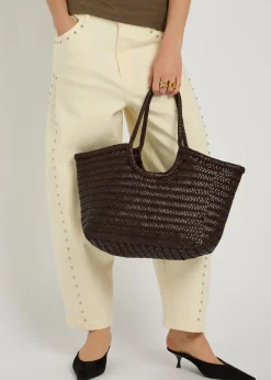 Nantucket Big woven leather tote bag