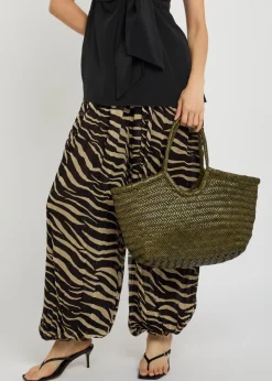 Nantucket Big woven leather tote bag