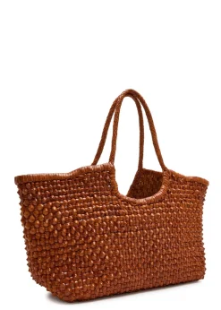 Nantucket Cactus woven leather tote bag