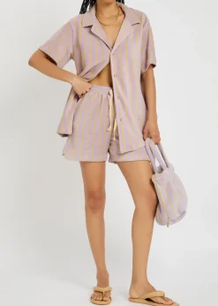 Naram striped terry shorts