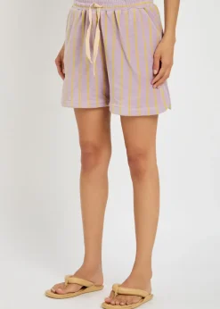 Naram striped terry shorts