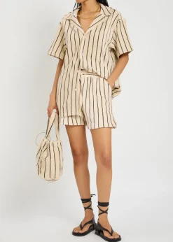 Naram striped terry shorts