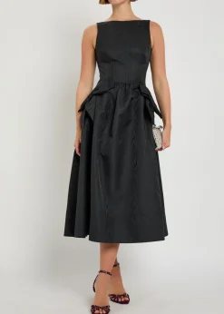 Narcissa jacquard taffeta midi dress
