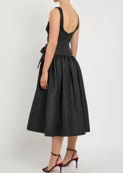 Narcissa jacquard taffeta midi dress