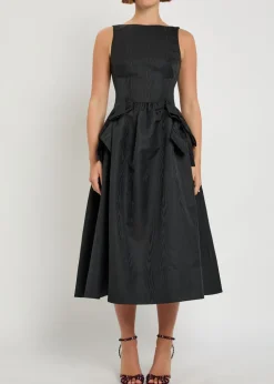 Narcissa jacquard taffeta midi dress
