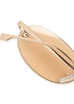Narrow oval-frame sunglasses