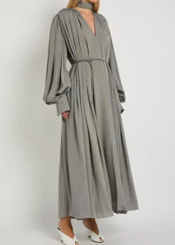 Natalie fil coupé brushed satin midi dress
