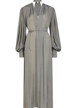Natalie fil coupé brushed satin midi dress