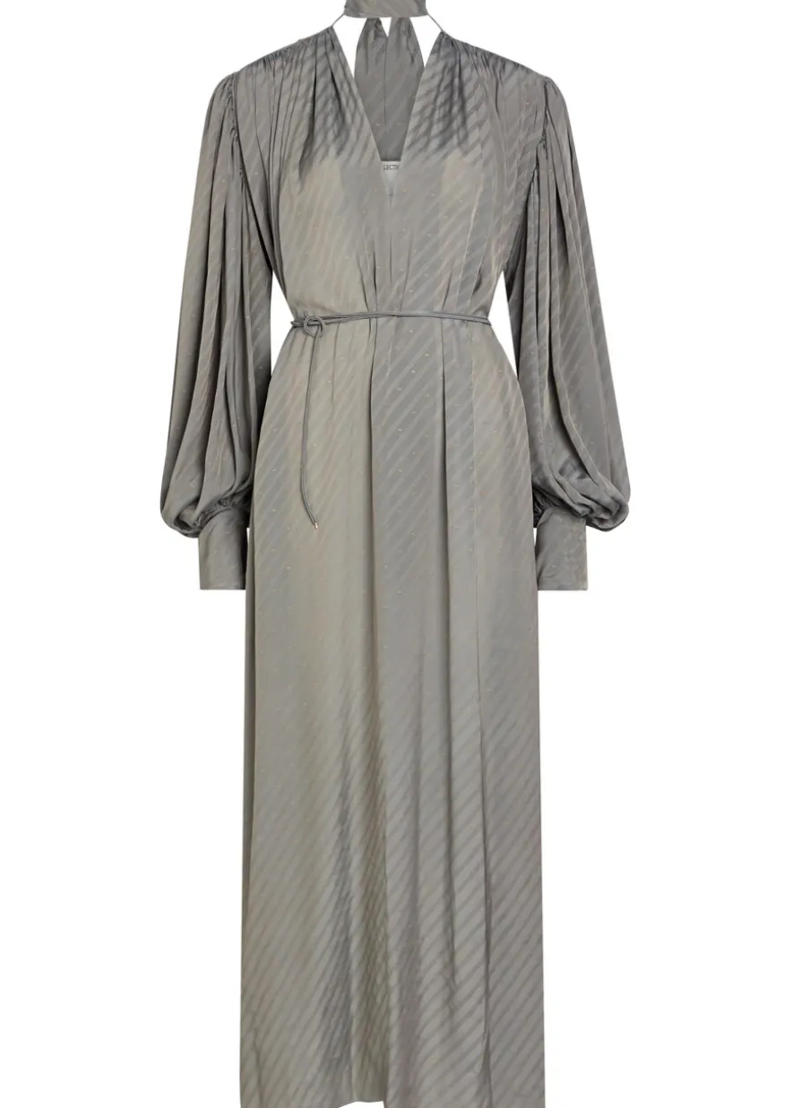 Natalie fil coupé brushed satin midi dress