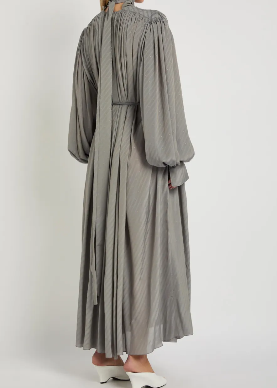 Natalie fil coupé brushed satin midi dress