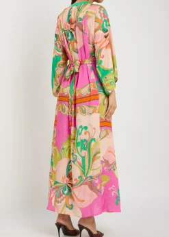 Natalie printed woven midi dress