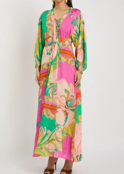 Natalie printed woven midi dress