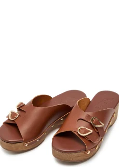 Natali Sabot leather flatform sandals