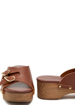 Natali Sabot leather flatform sandals