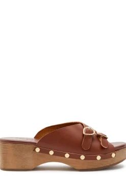 Natali Sabot leather flatform sandals