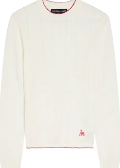 Nauman pointelle-knit cotton top