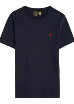 Navy custom slim cotton T-shirt