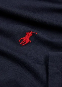 Navy custom slim cotton T-shirt