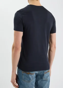 Navy custom slim cotton T-shirt
