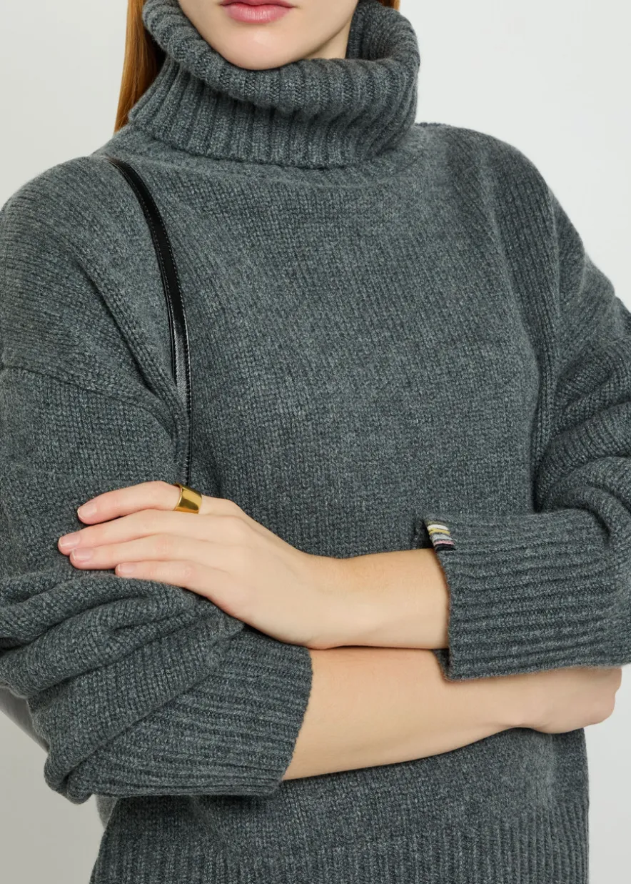 N°434 Crop Xtra roll-neck cashmere jumper