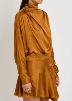 Neline draped satin top