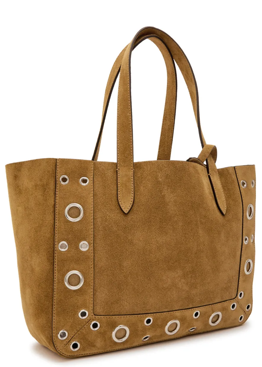 Nellcôte medium studded suede tote