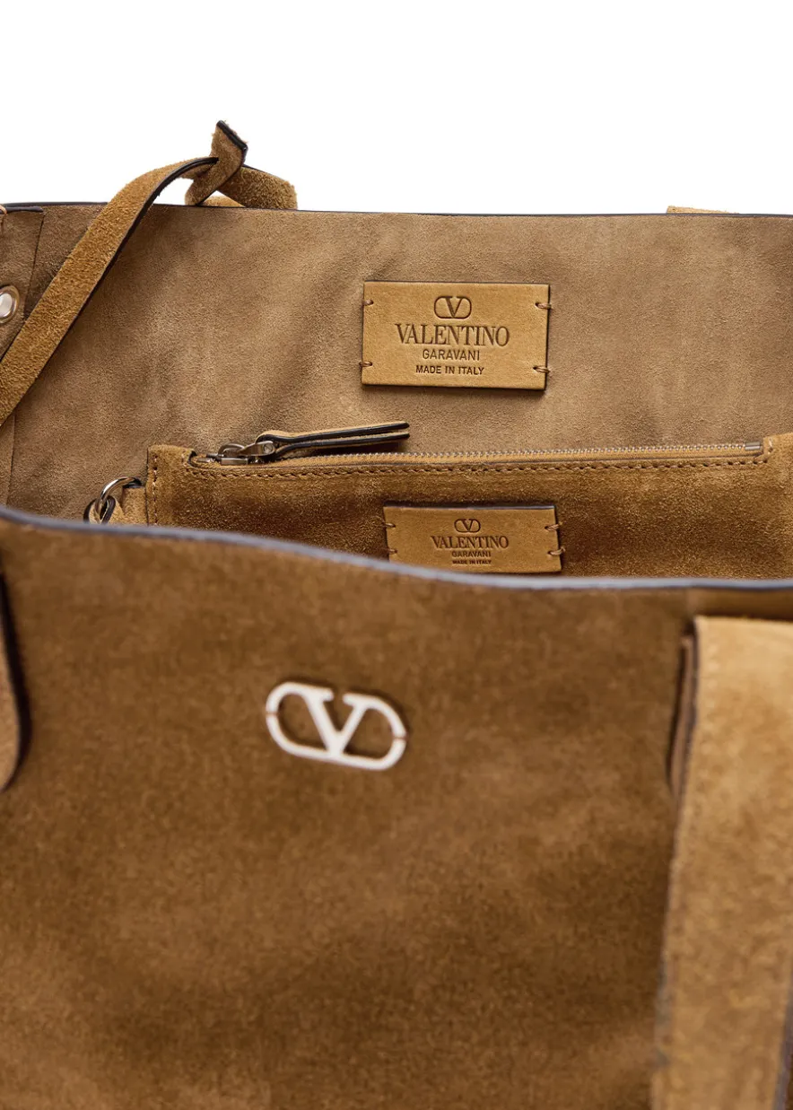 Nellcôte medium studded suede tote