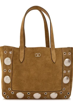 Nellcôte medium studded suede tote
