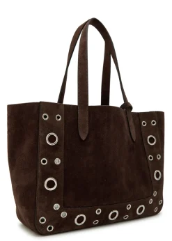 Nellcôte medium studded suede tote