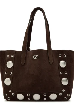 Nellcôte medium studded suede tote