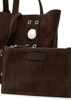 Nellcôte medium studded suede tote