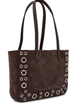 Nellcôte mirror suede mini tote bag