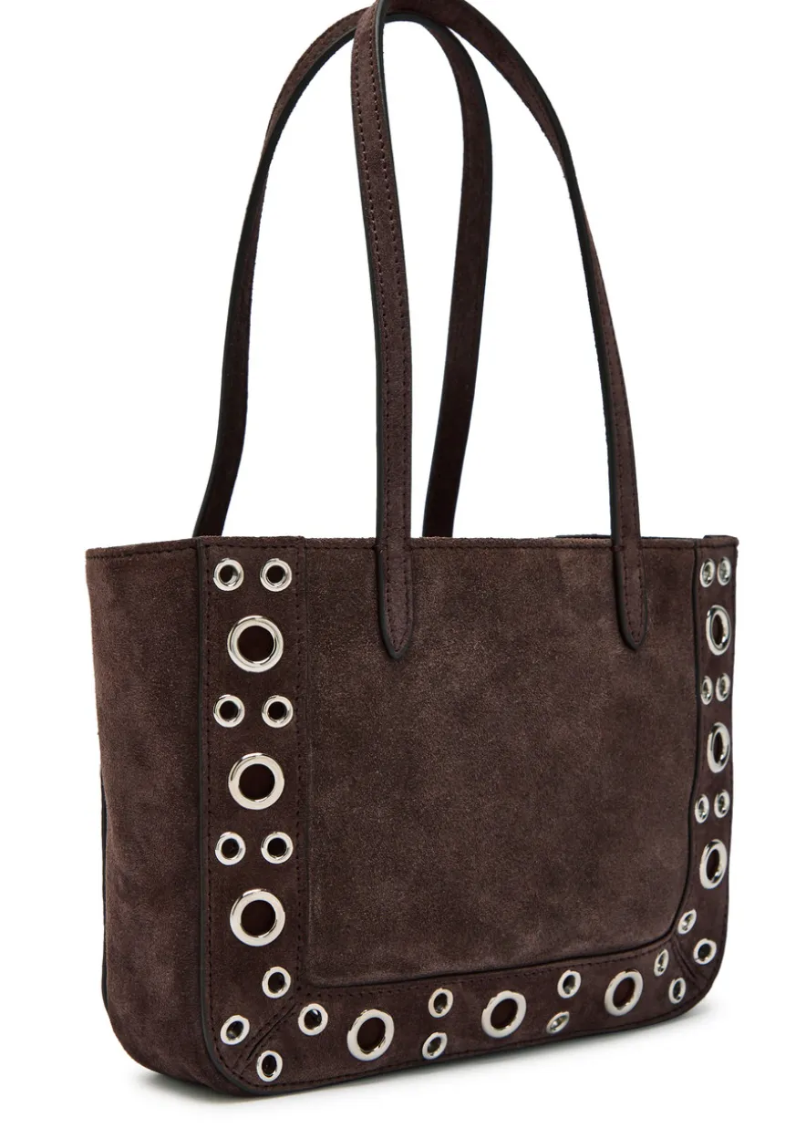 Nellcôte mirror suede mini tote bag