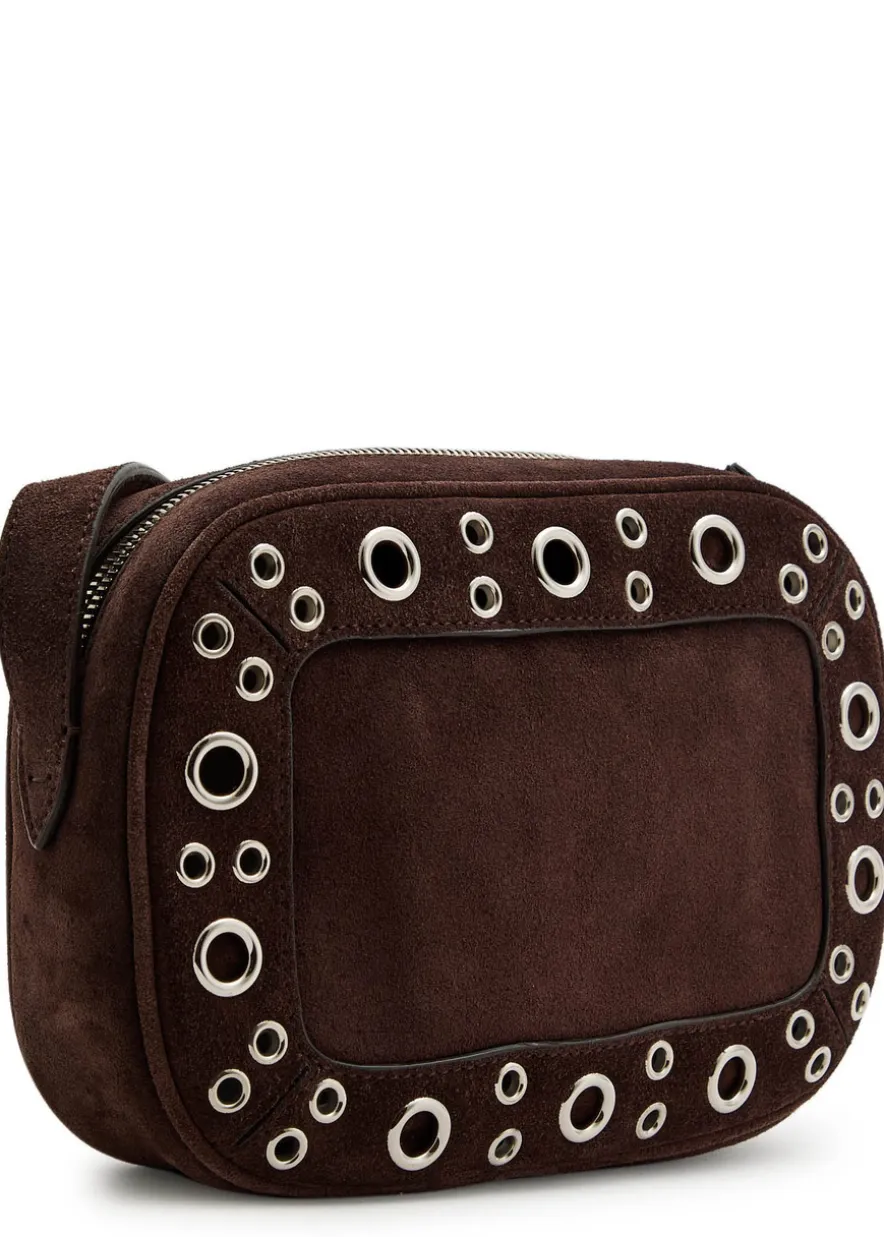 Nellcôte studded suede cross-body bag